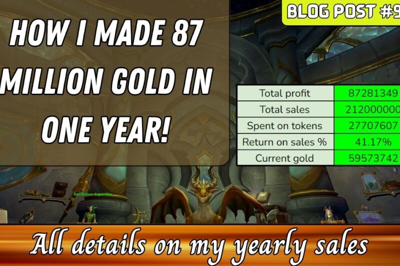 How I made 87 million gold in the last year