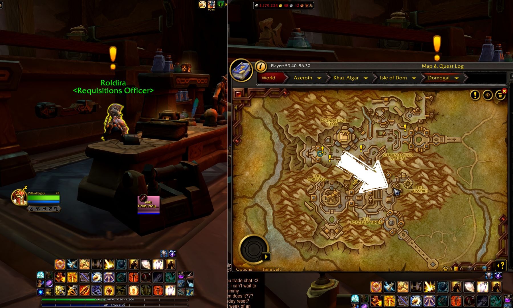 War within profession bag quest