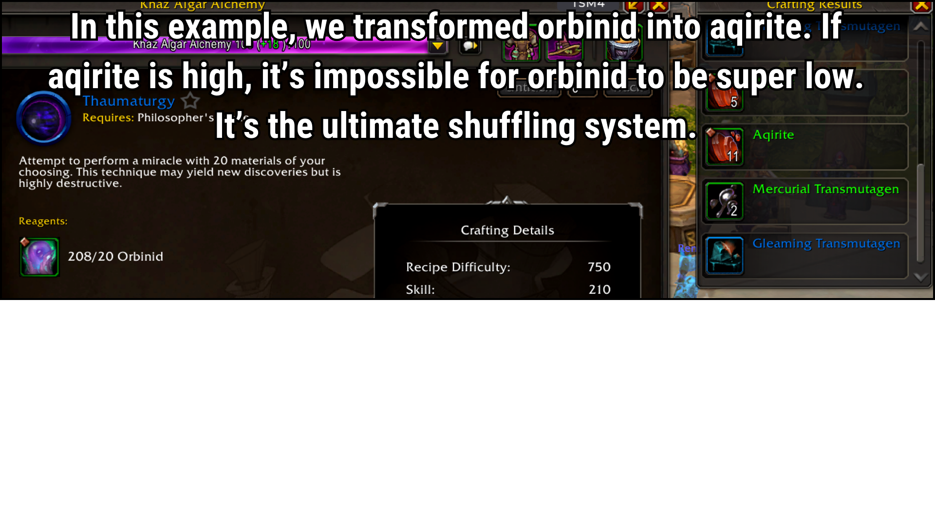 Thaumaturgy shuffling